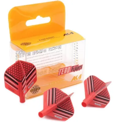Image de Flèches de fléchettes, modèle standard/slim, avec motif, lot de 3, couleur rouge