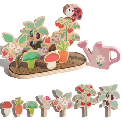 Image de Jeu de jardin potager en bois Montessori pour enfants