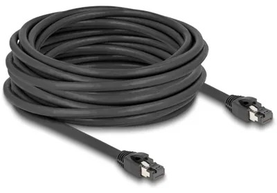 Produktbild von DeLOCK RJ45 Netzwerkkabel Cat.8.1 S/FTP 10 m bis 40 Gbps schwarz, 10 m, Cat8.1, S/FTP (S-STP), RJ-45, RJ-45, Schwarz
