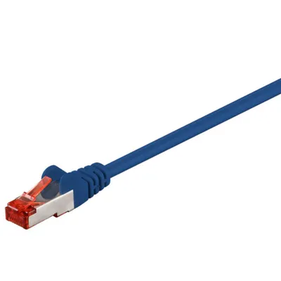Immagine prodotto di Goobay 95472 Cavo patch CAT 6, S/FTP (PiMF), blu, 1 m - miscela di rame CCA