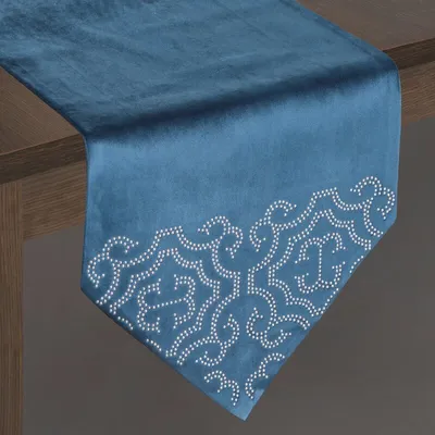 Obrázek produktu pro Slavnostní ubrus stolní dekorace ODEL tmavě modrý navy32x140