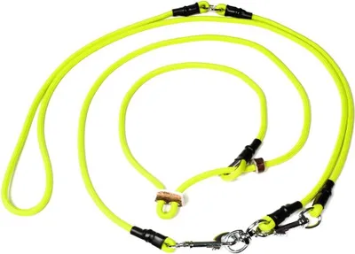 Produktbild von Mystique Hunting Profi Umhängeleine 6mm mit Zugbegrenzung L 325cm neon gelb