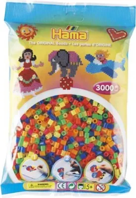 Produktbild von Hama Beads 201-51, Bastelset für Kinder, 5 Jahr(e), PVC, Mehrfarbig, 3000 Stück(e)