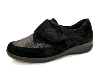 Produktbild von Waldläufer Millu, Ortho-Tritt, Order / Albastretch, Schwarz, Weite M, Klettverschl. M54306-229-001 38