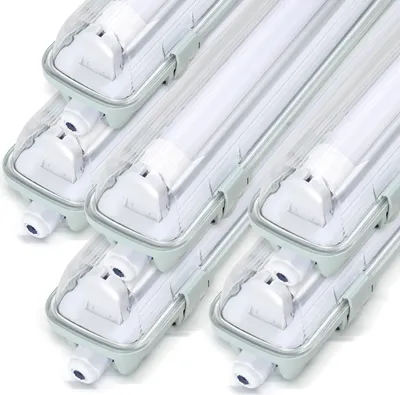 Obrázok produktu pre Izrielar 6X LED svetlo odolné voči vlhkosti v kúpeľni Suterénne svetlo vane Tube Lamp 120cm 1 x 18W T8 trubica Neutrálna biela 4500K IP65