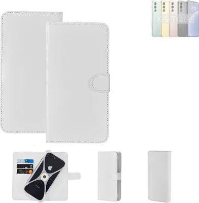 Produktbild von K-S-Trade Handy Hülle Schutz Hülle kompatibel mit Meizu 21 Cover Case Bookstyle Bumper weiß 1x