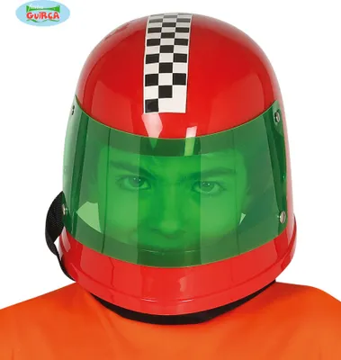 Immagine prodotto di Racing Driver Kids Helmet Sport Adventurer Carnival Superhero Play Fun Fantasy Head Protection Costume Motorsport Event Spectacle, Colore: Red