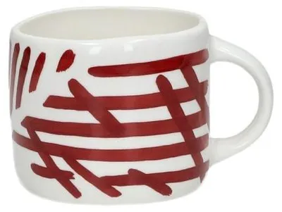 Obrázok produktu pre Pomax Weve, porcelánová šálka na espresso, červená, rozmer: 9,2 x 7 x 6 cm