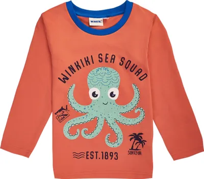 Produktbild von Jungen-T-Shirt langärmlig Sea Squad  - Orange - 110