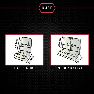 Produktbild von Sitzbezüge für Nissan Interstar I (02-06) 8 Sitze SET Autositzbezüge Schonbezüge