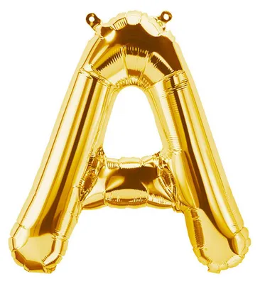 Produktbild von Folienballon Buchstabe A, gold, ca. 40 cm, für Luftbefüllung
