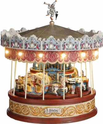 Productafbeelding van Anton Pieck carrousel b/o h25,5xd23 cm Efteling kersthuisje Luville