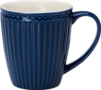 Produktbild von Greengate Becher ALICE Blau 400 ml Kaffeebecher Everyday Geschirr DARK BLUE