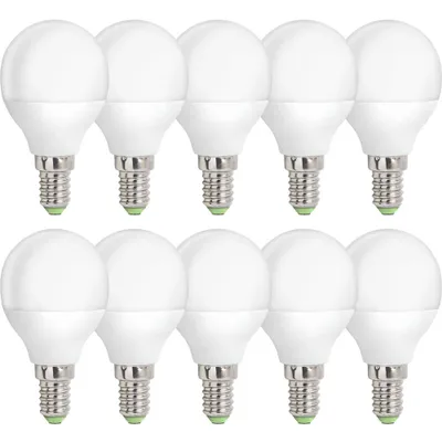 Produktbild von 10 x LED Leuchtmittel Tropfen 6W = 40W E14 matt Kugel 160° warmweiß 3000K