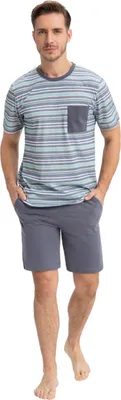 Produktbild von Gestreifter Herren-Schlafanzug Luna sea 3XL