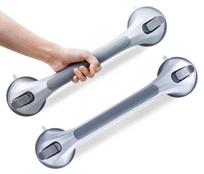 Immagine prodotto di Solidchoice - Set di 2 robuste maniglie per doccia con ventose, per una maggiore sicurezza