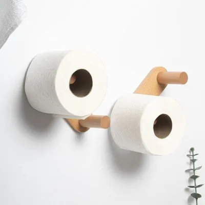 Obrázok produktu pre Držiak na toaletný papier bez vŕtania, sada 2 ks, nástenný držiak na toaletný papier, držiak na náhradné rolky, držiak na toaletný papier