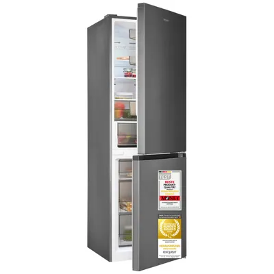 Produktbild von Exquisit Kühl-Gefrierkombination 337 l No Frost | Energiekl.C | 39 dB | Schnellgefrieren | digitale Temperaturanzeige | KGC340-115-NF-040C inoxlook-az