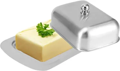 Produktbild von Edelstahl-Butterdose mit Deckel, für Butter oder Käse