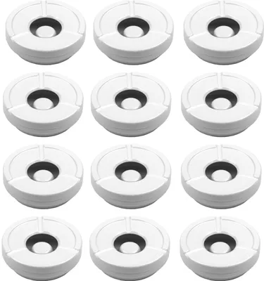 Produktbild von 12 Stück Windaschenbecher Aschenbecher mit abnehmbaren Deckel aus Melamin in weiß ø 12cm