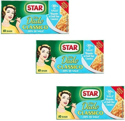 Produktbild von 3x Star classico dado brodo Suppenwürfel Brühe klassisch - 30% Salz 10 pz
