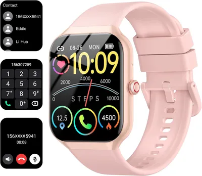 Produktbild von Smartwatch Herren Damen 1.96" HD Fitness Uhr mit Telefonfunktion, Herzfrequenz & Schlafmonitor, 100+ Sportmodi, IP68 wasserdicht