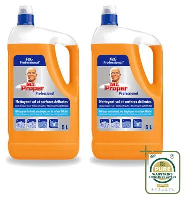 Produktbild von 2 x Mr. Proper Professional Delicate Allesreiniger - 5 Liter - Vorratspackung - 2 Stücke