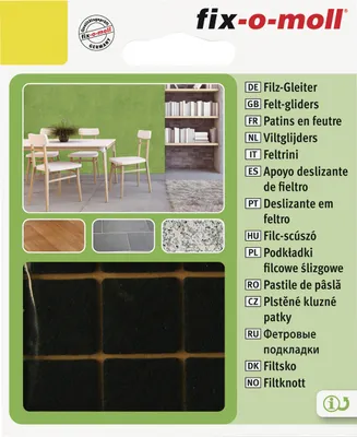 Produktbild von Filzgleiter braun 22 x 22 mm 16 Stück