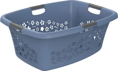 Immagine prodotto di Rotho Cesto per il bucato 50 L Flowers - Raccoglitore per il bucato grande - Cesto per il bucato 65,1 x 48,6 x 26,2 cm - Contenitore per il bucato in plastica - Cesto per la biancheria