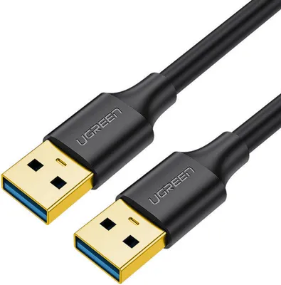 Produktbild von Ugreen-Kabel, USB-A auf USB-A, USB3.0, 5 Gbit/s, 0,5 m, schwarz (US128)