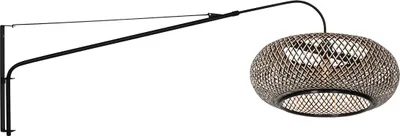 Immagine prodotto di Lampada da parete - nero - Elegant Classy - bambù metallo - Ø 50cm - E27 - 4449ZW - Steinhauer