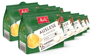 Produktbild von Melitta Auslese klassisch Pads, Kaffeepads für Pad-Maschinen, 5er / 10er Set