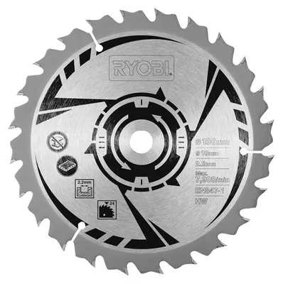 Image de Ryobi CSB190A1 Lame de scie circulaire Ø 190 mm 16 mm 2,2 mm 24T bois RCS1400-G