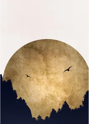 Produktbild von Tadessi Fototapete | Wald | 2.00 m x 2.80 m | Gold | Schwarz | Wandbild | Digitaldruck