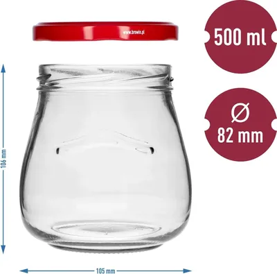 Produktbild von 8x 0,5L Vorratsglas Einmachglas mit Deckel Einmachgläser-Vorratsgläser Marmeladengläser Joghurtgläser Weckgläser Tulpenglas Dessertglas