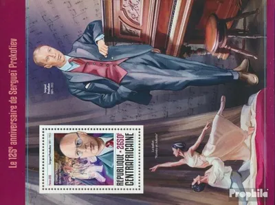 Produktbild von Briefmarken Zentralafrikanische Republik 2016 Mi Block 1504 (kompl. Ausgabe) postfrisch Sergej Prokofjew