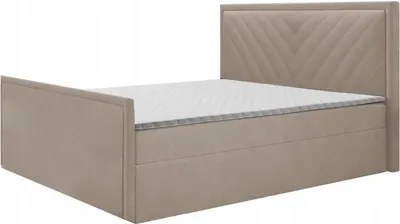 Produktbild von Boxspringbett POLI 2 , Topper Federkern , 140 x 200 cm , ( Creme - Manila 02 )