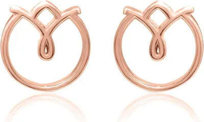 Produktbild von lanii Blüten Ohrstecker für Damen aus 925er Silber, rosé