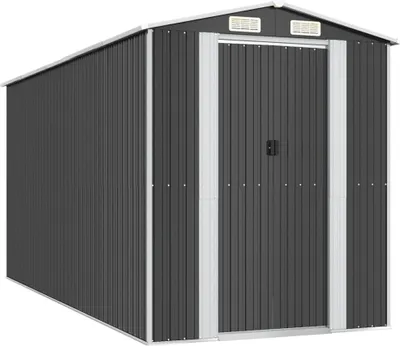 Obrázok produktu pre vidaXL Prístrešok na náradie Antracit 192x440x223 cm Pozinkovaná oceľ