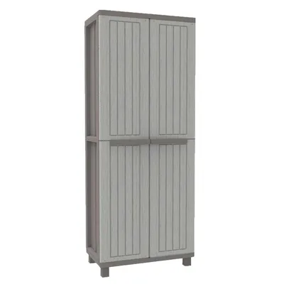 Produktbild von Terry JWood 368, Lagerschrank, Bodenstehend, Wandschrank, 4 Regale, 2 Tür(en), Grau, Graubraun