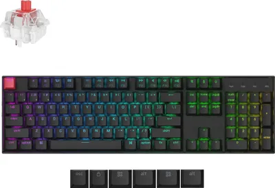 Obrázek produktu pro Keychron K10 QMK V2, Kabelový a bezdrátový, USB + RF Wireless + Bluetooth, Mechanický spínač, QWERTY, RGB LED, Černá