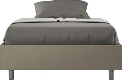 Produktbild von ITYHOME - Gepolstertes Bett mit Bettkasten 120x200 mit Kunstlederbezug Cappuccino Azelia