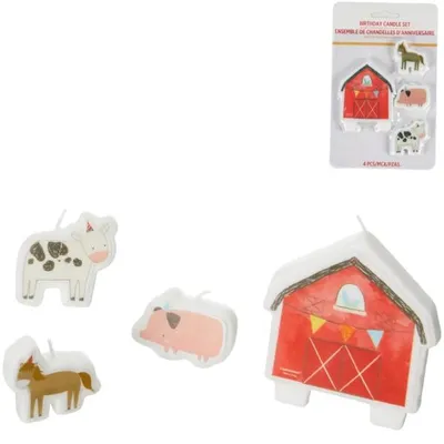 Image de Bougies Barnyard Farm 8 Cm Lot De 4