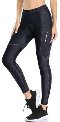 Zdjęcie produktu dla Spodnie rowerowe damskie 7/8 legginsy wyściełane oddychające