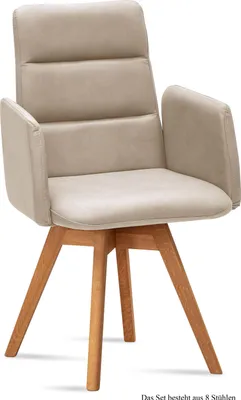 Produktbild von Armlehnstuhl drehbar (8er-Set) Dorit 52x92x60 Eiche geölt/Natur