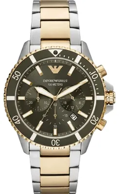 Produktbild von Emporio Armani Chronograph Bicolor Edelstahl Grün AR11361