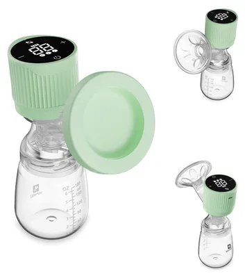 Image de Tire-lait électrique Lorelli violet, biberon 180 ml, affichage LED, minuterie, 3 modes, vert