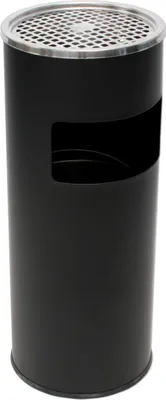 Produktbild von Stand Aschenbecher mit Mülleimer 2 in 1 schwarz 60 cm