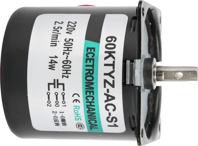Obrázek produktu pro Synchronní motor na střídavý proud 14 W s permanentním magnetem Pomalá rychlost 2cestná vysoká torzní centrální hřídel XD60KTYZ2,5 ot/min AC220V