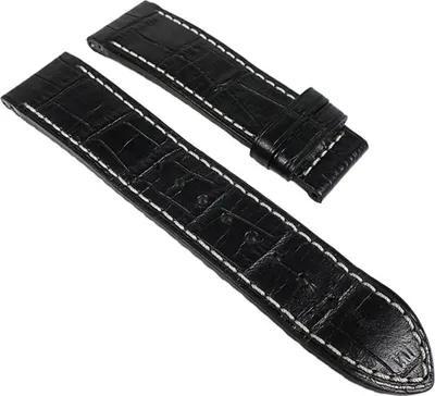 Produktbild von Jaguar Uhrenarmband 22mm Leder schwarz für Faltschließe J614